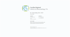 Desktop Screenshot of carolinaregionalarthritis.com