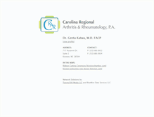 Tablet Screenshot of carolinaregionalarthritis.com